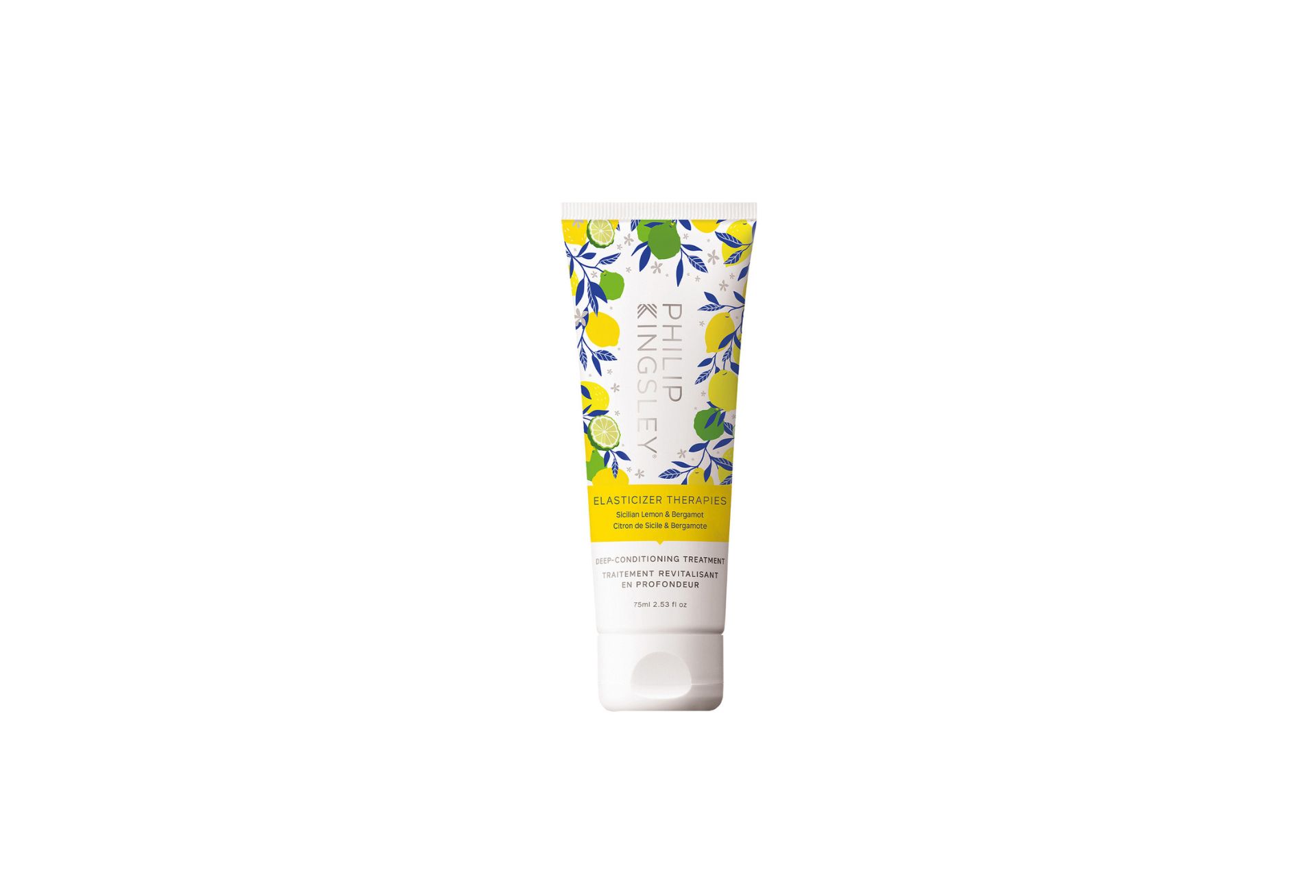 Yellow floral bottle of Philip Kingsley Elasticizer
