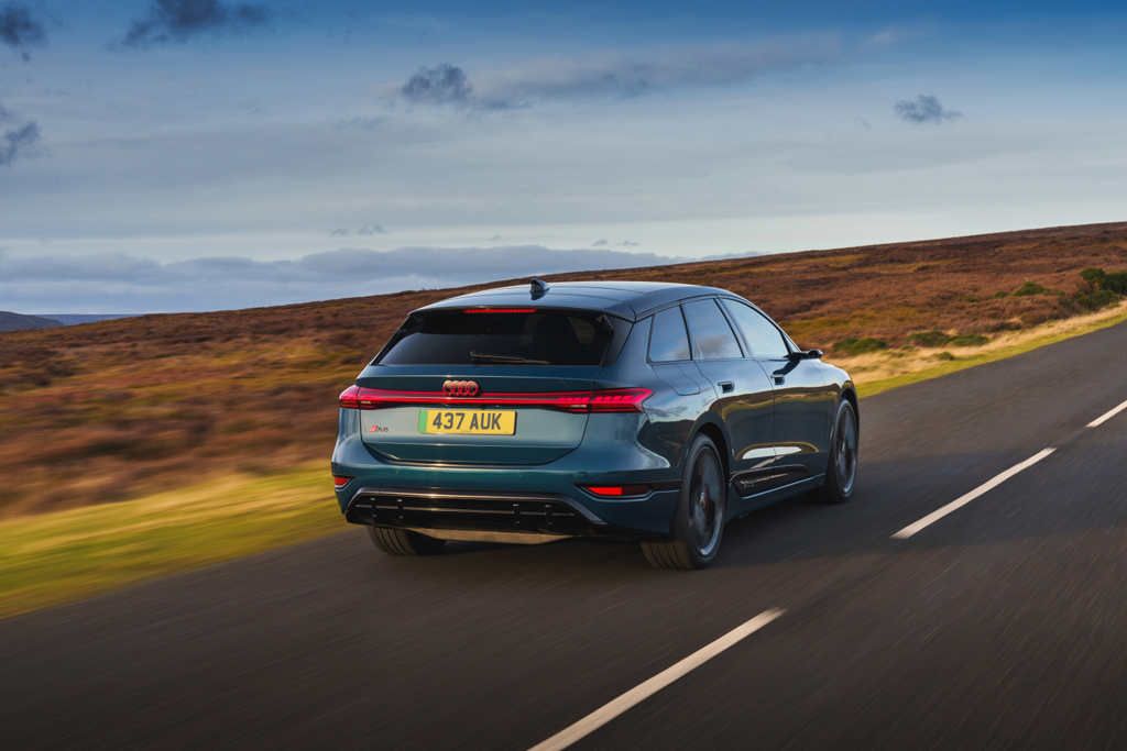 The rear of the Audi A6 Avant e-tron