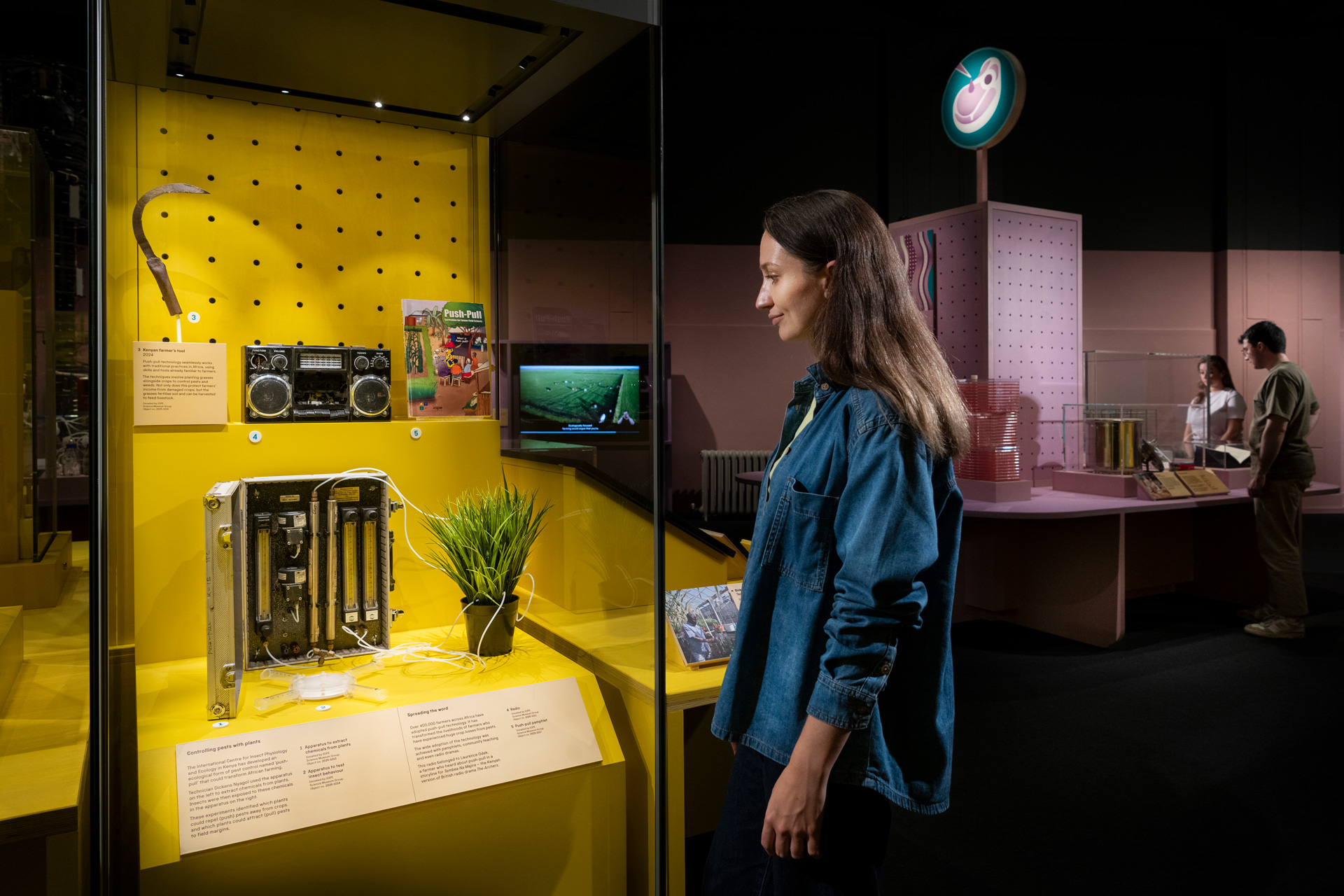 Visitor at the Future of Food exhibition at the Science Museum