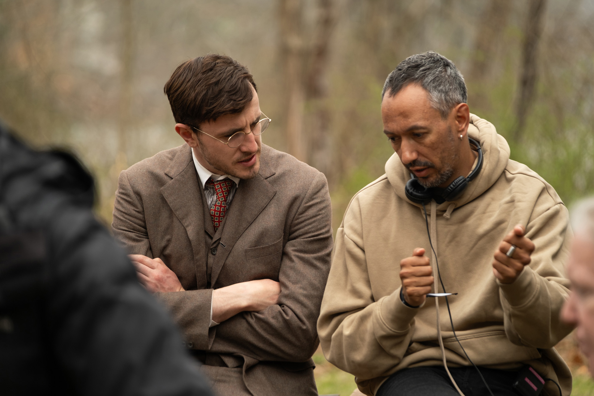 Paul Mescal (as Lionel) with Director Oliver Hermanus on the set of THE HISTORY OF SOUND