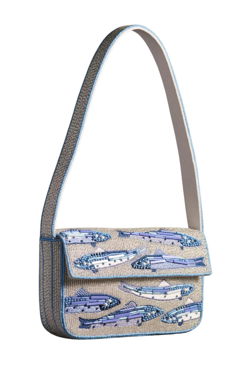 Beaded sardine bag