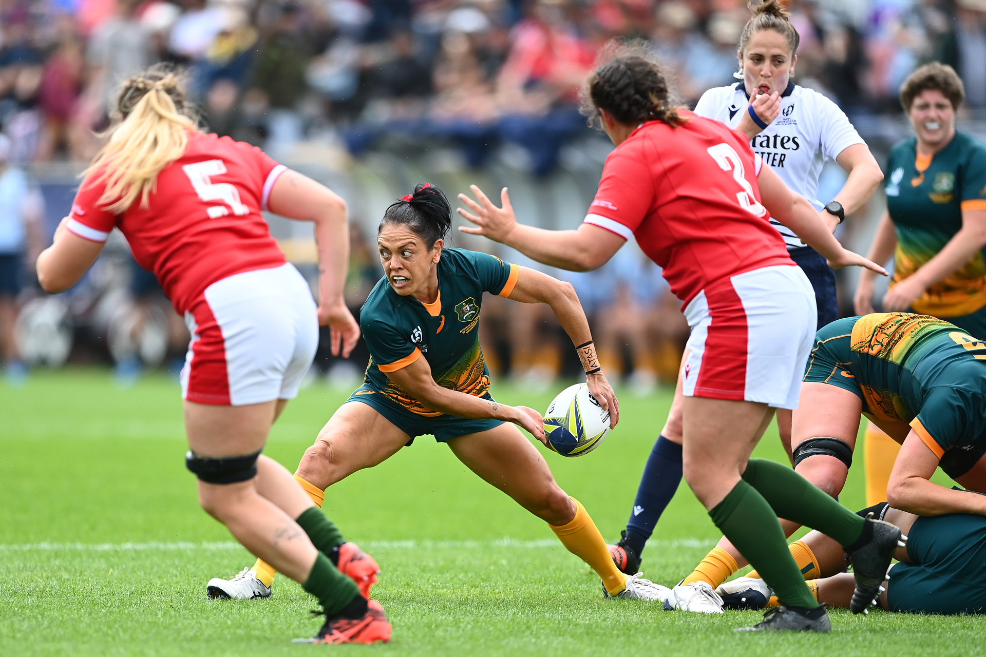 Women playing rugby