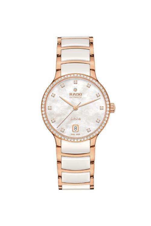 Rado Centrix Automatic Diamonds white and rose gold watch
