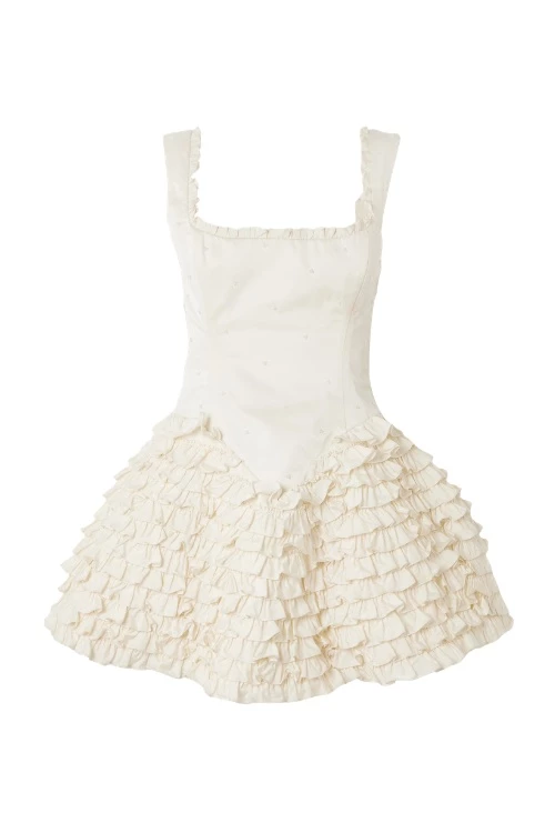 White mini Clio Peppiatt dress