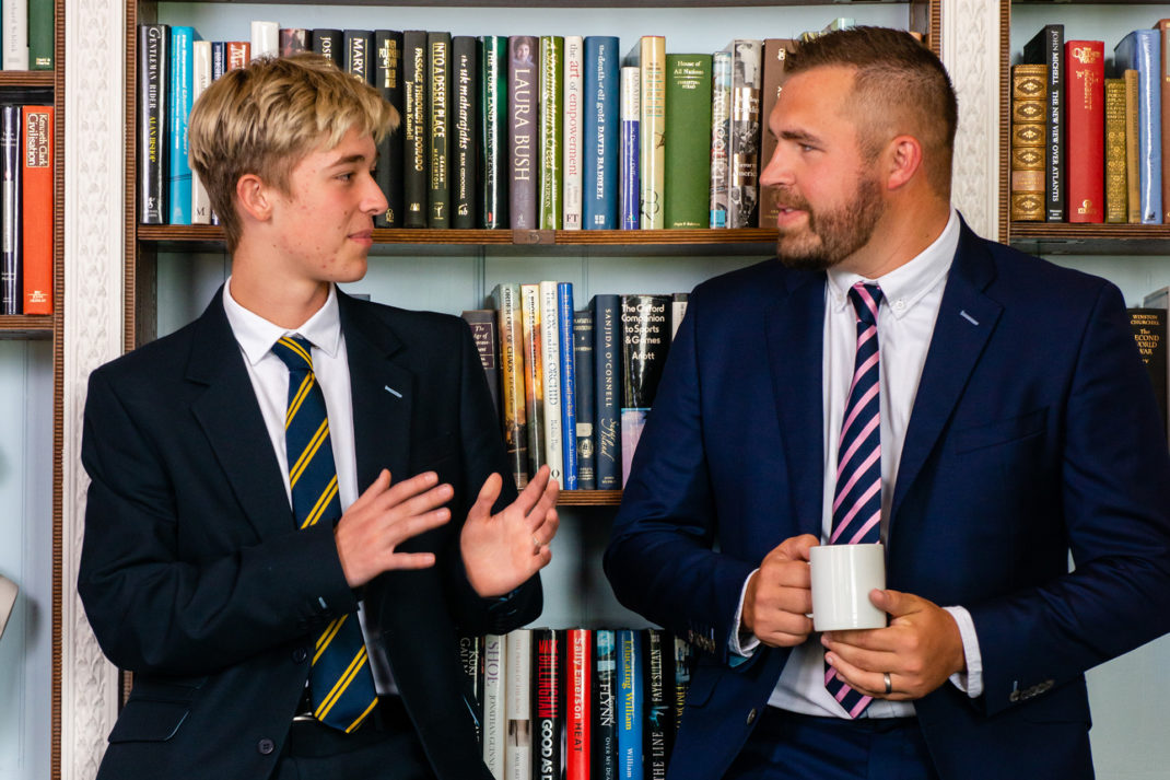 Culford School Student and teacher in conversation