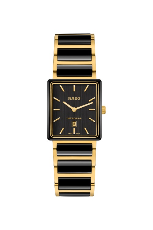 Rado Integral 40-Year Anniversary Edition black and gold square watch