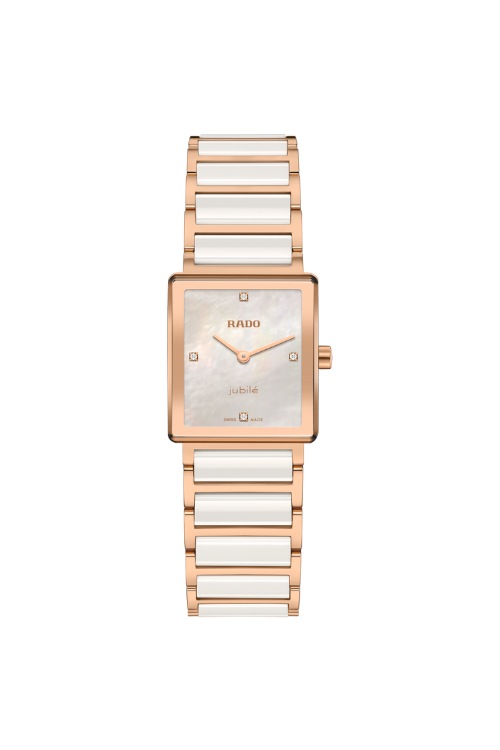 Rado Integral Diamonds white and rose gold watch