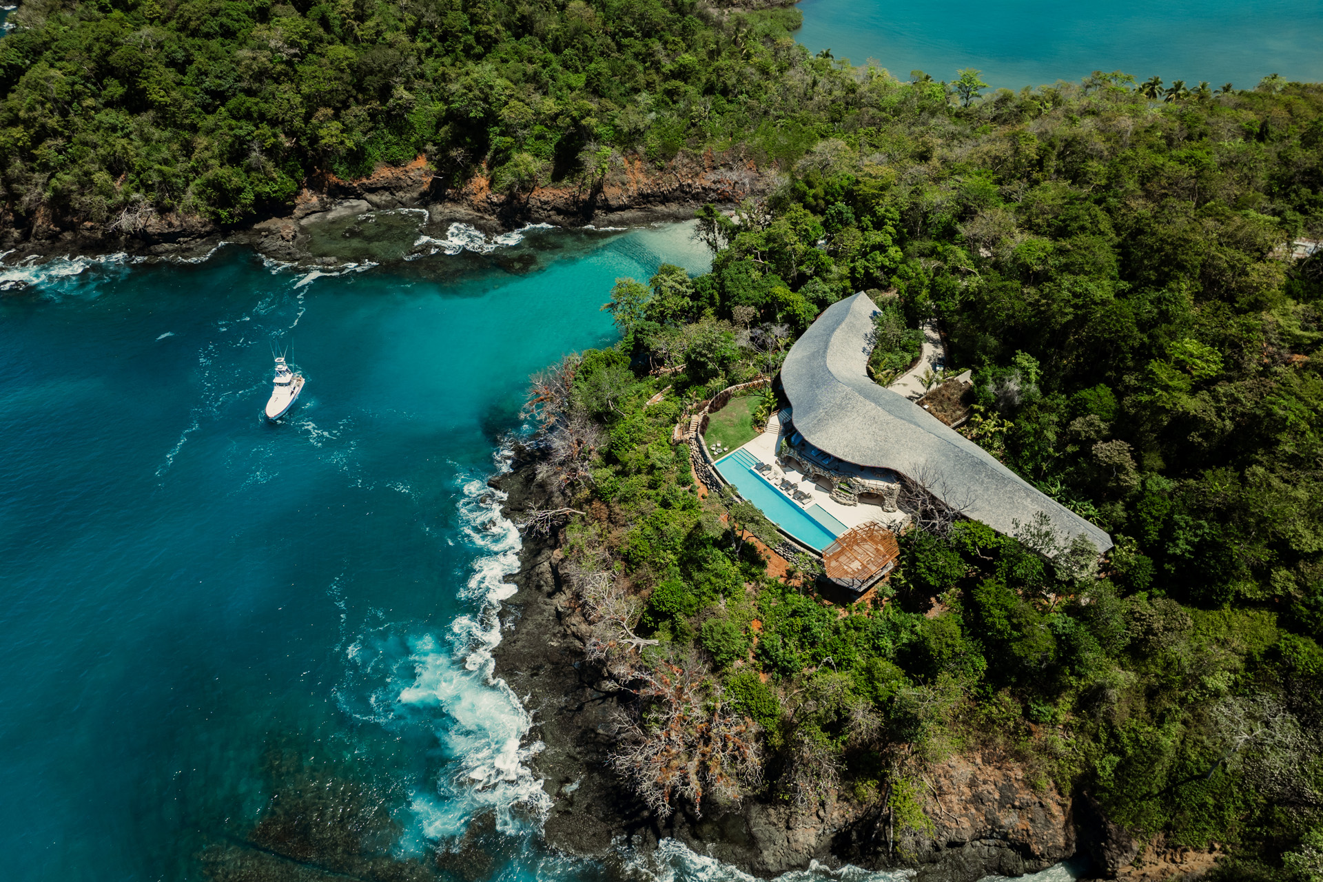 Aerial shot of Islas Seclas Panama