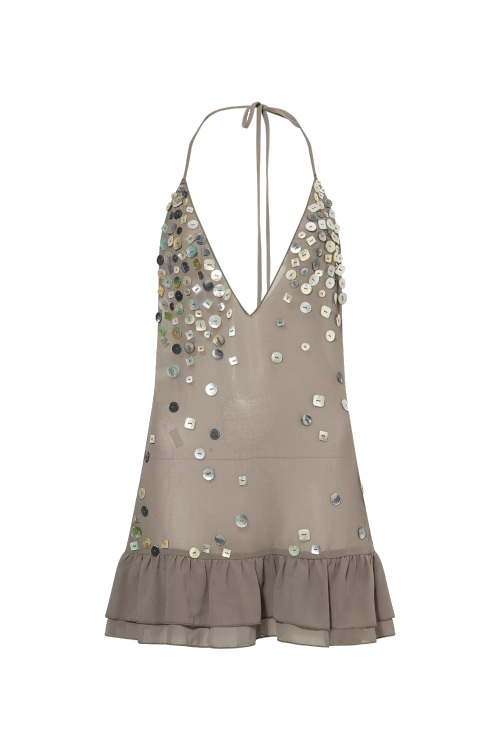 Button mini dress | what to wear to glastonbury