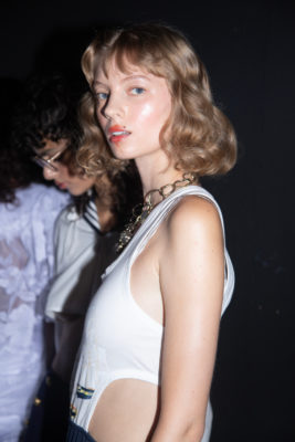 Woman with Riviera bob