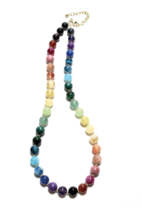 Rainbow bead necklace | Ginnie Chadwyck-Healey style picks