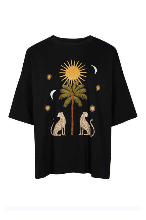 Black graphic tee