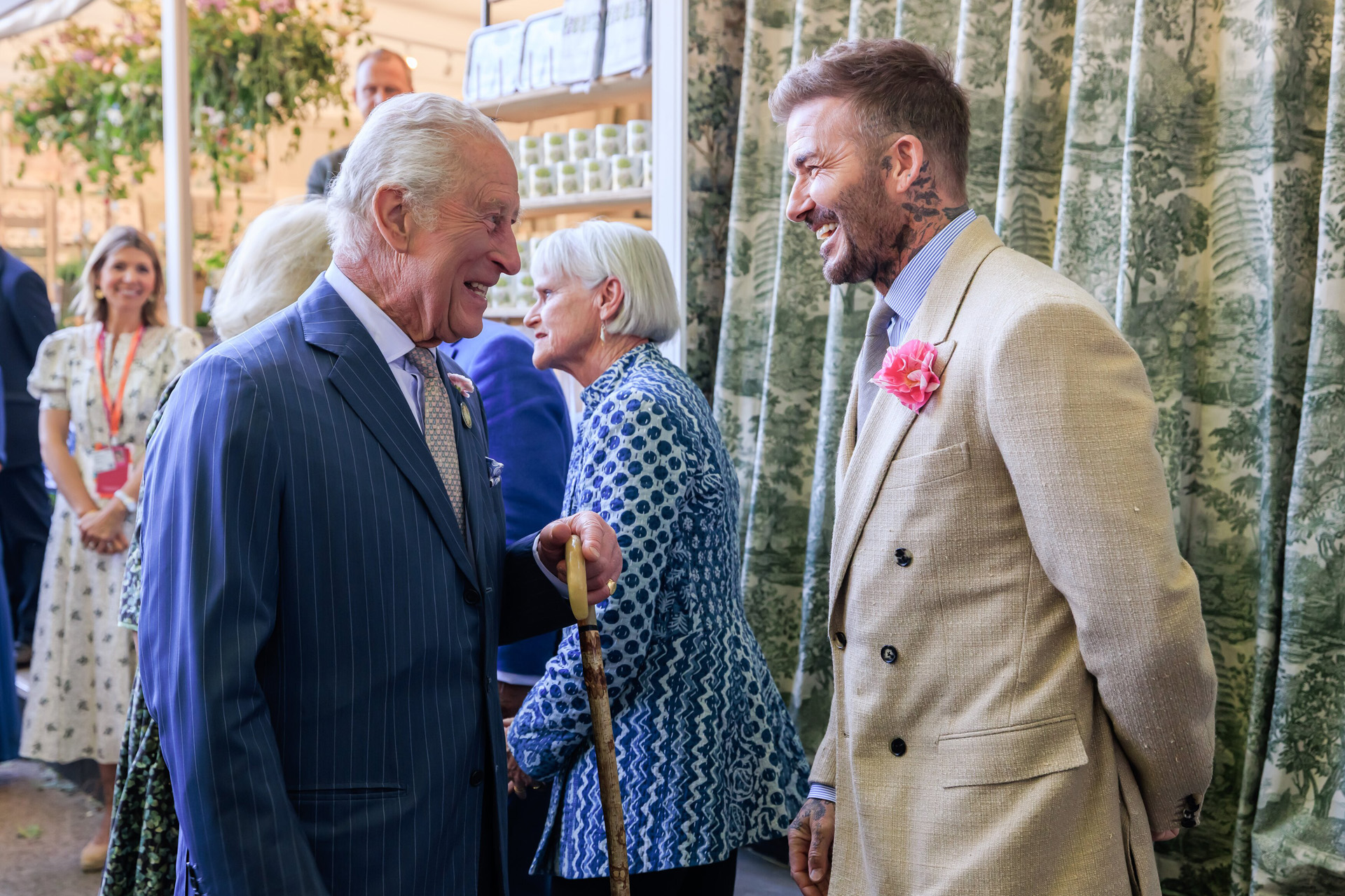King Charles & David Beckham at Chelsea Flower Show 2025