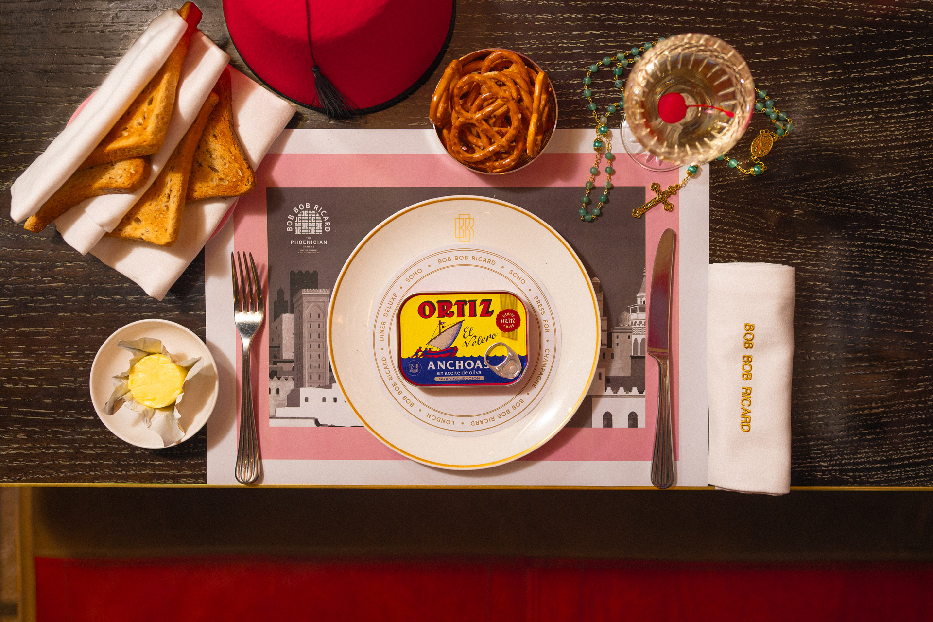 Placemat at Bob Bob Riacard