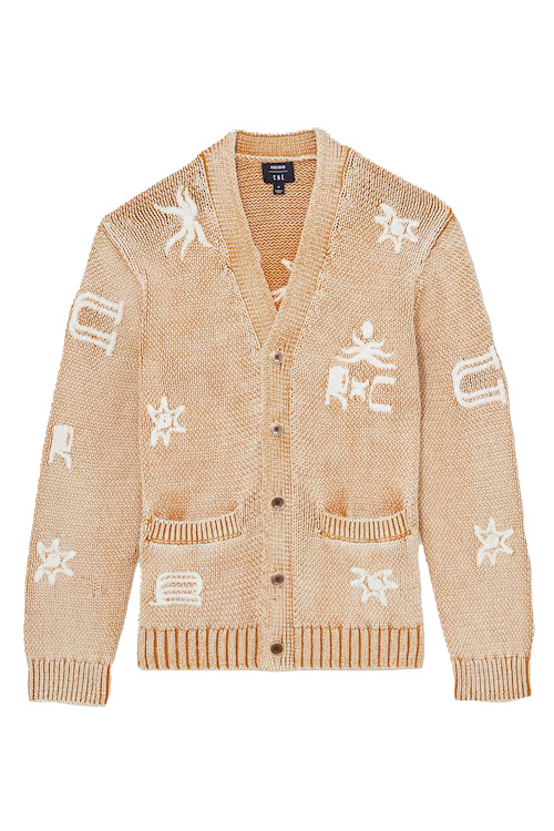 Beige men's cardigan