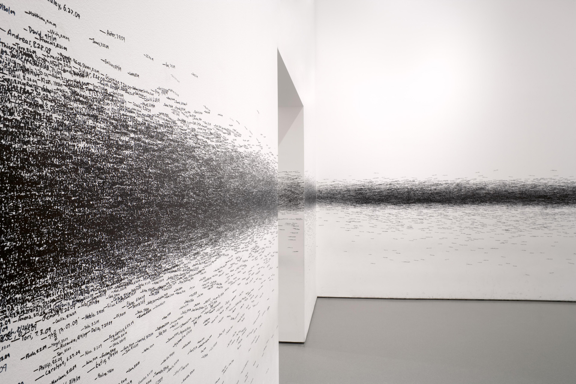 Roman Ondak, Measuring the Universe 2007. Performance at Stedelijk Museum Amsterdam, 2010