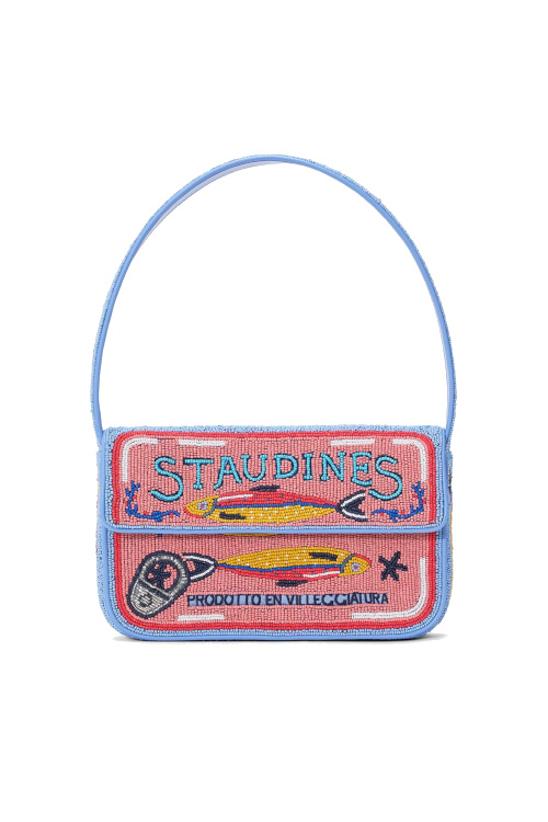Pink beaded sardine bag