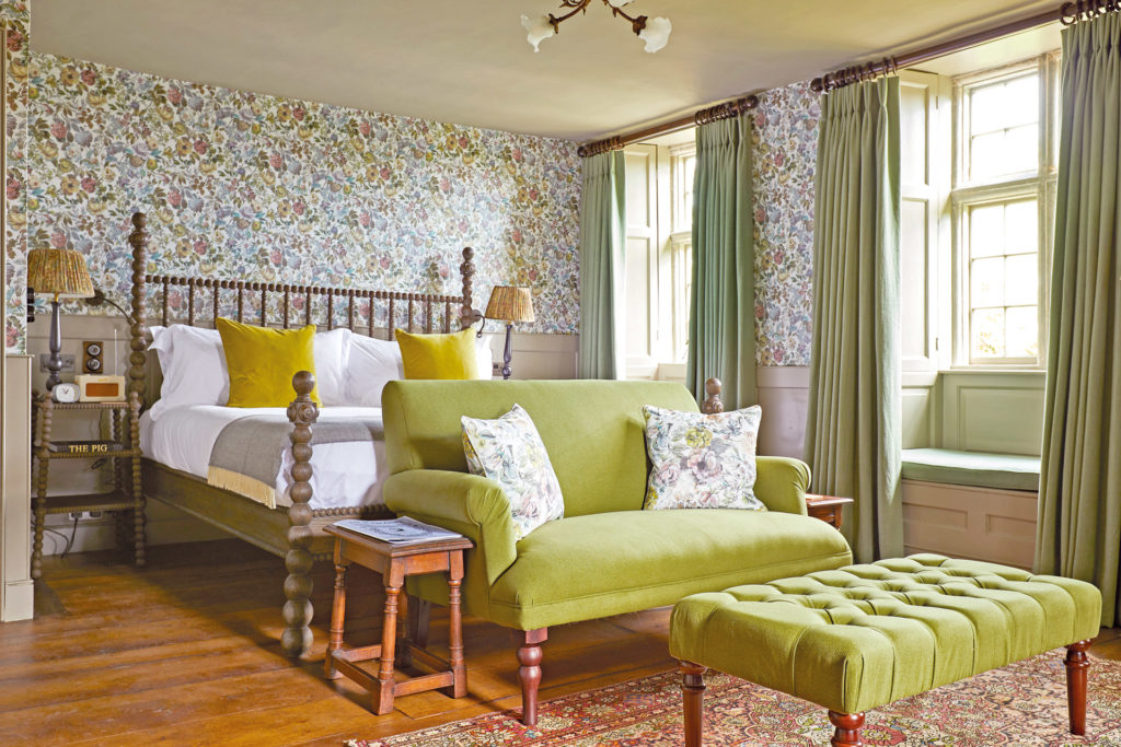 Bedroom at THE PIG-in the Cotswolds