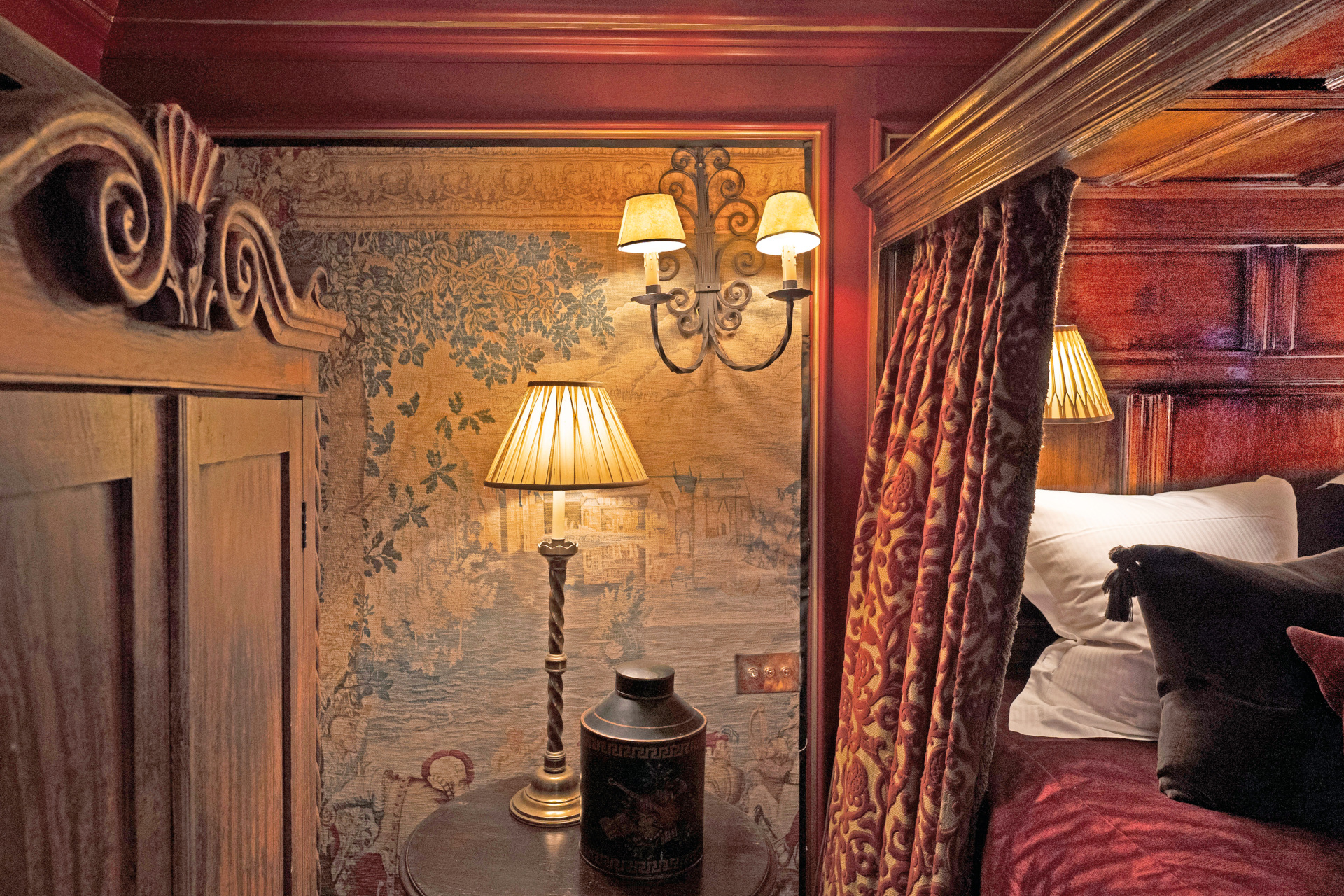 Hotel bedroom at The Witchery