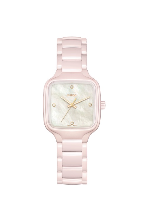 Rado True Square Diamonds pink watch