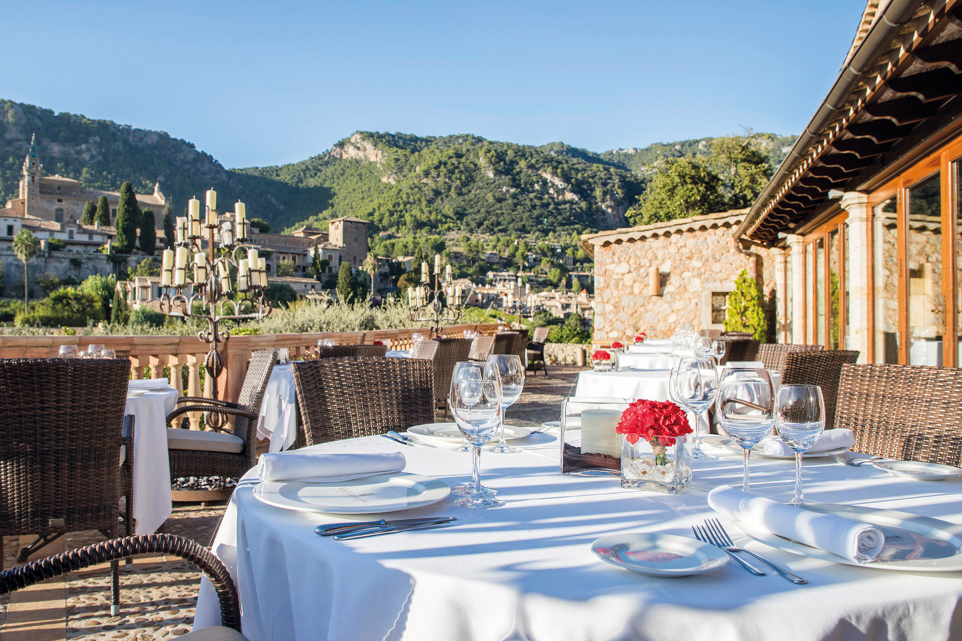 An outdoor table at Valldemossa, Mallorca