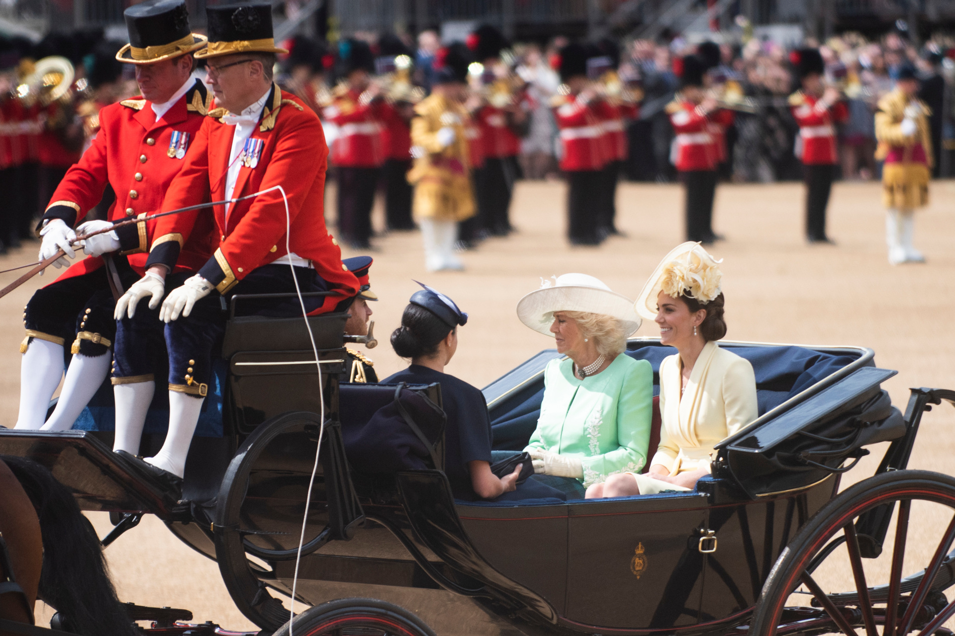 Trooping The Colour 2019 | Prince Harry, Meghan Markle, Queen Camilla and Kate Middleton