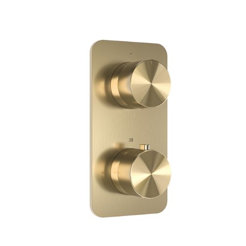 Brushed brass shower fixture