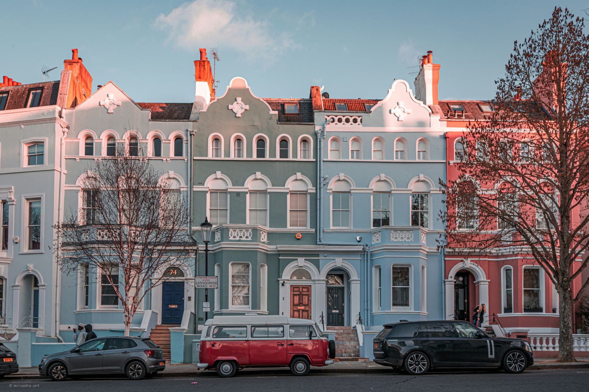 Pastel homes in Notting Hill
