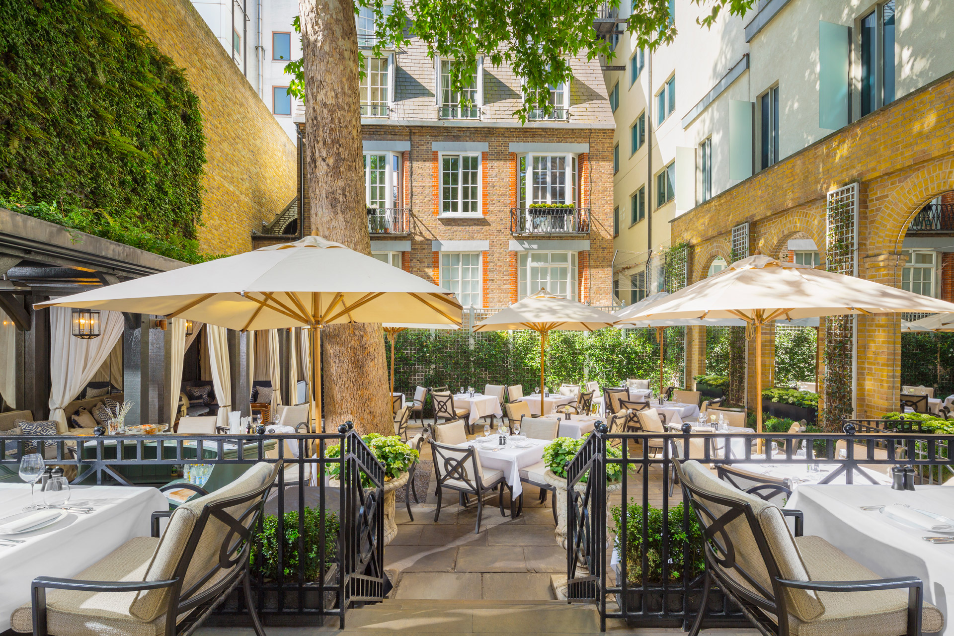 Outdoor terrace at The Arts Club