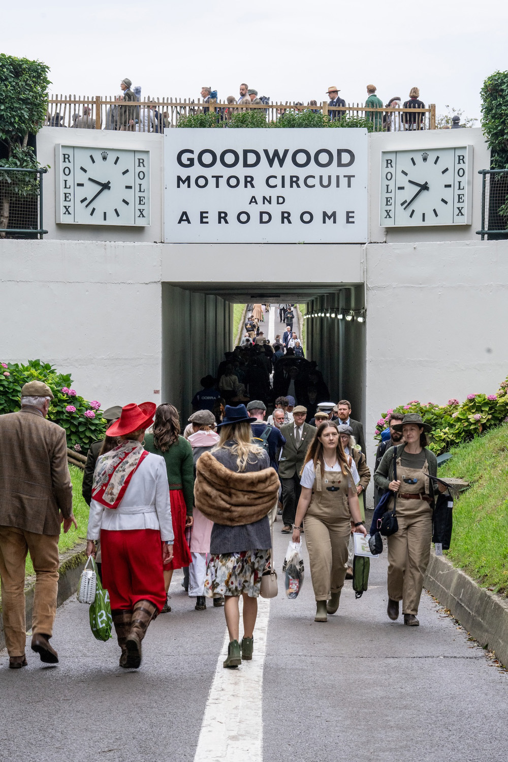 Spectators arriving at Goodwood Revival