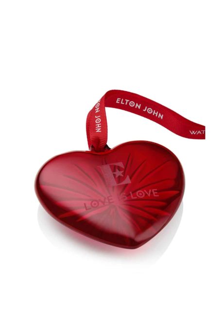 Waterford x Elton John AIDS Foundation Red Heart Ornament