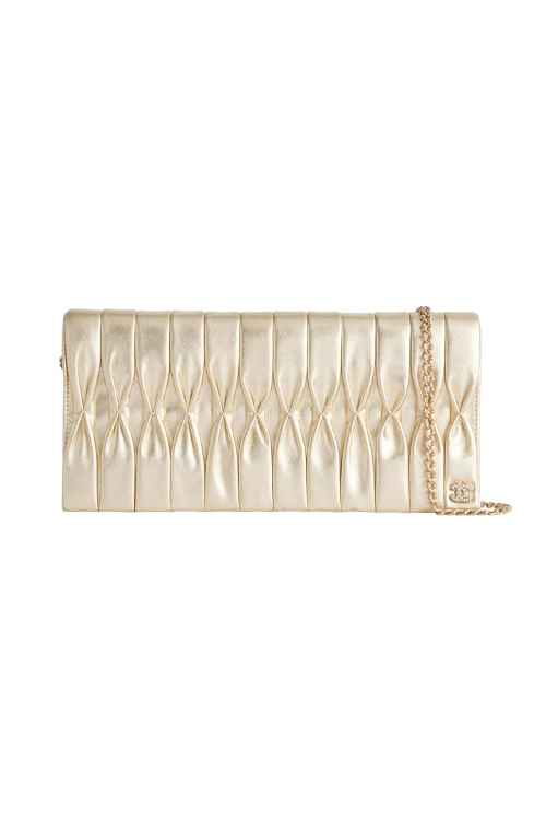 Gold Chanel clutch