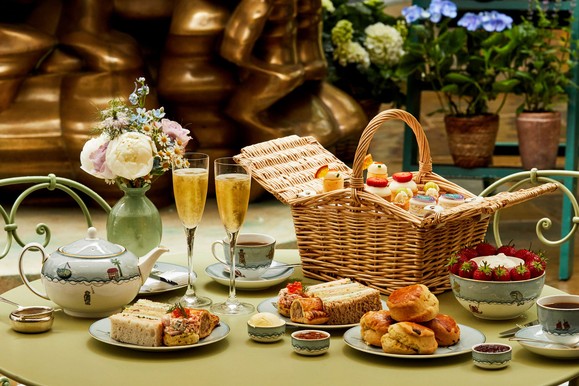 Wimbledon afternoon tea at Ham Yard Hotel