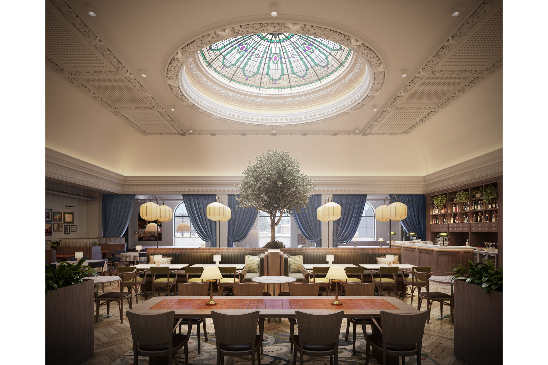 A CGI render of The Arding Rooms in Clapham, London