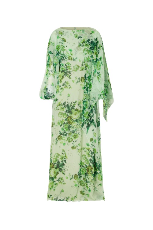 Green floral dress