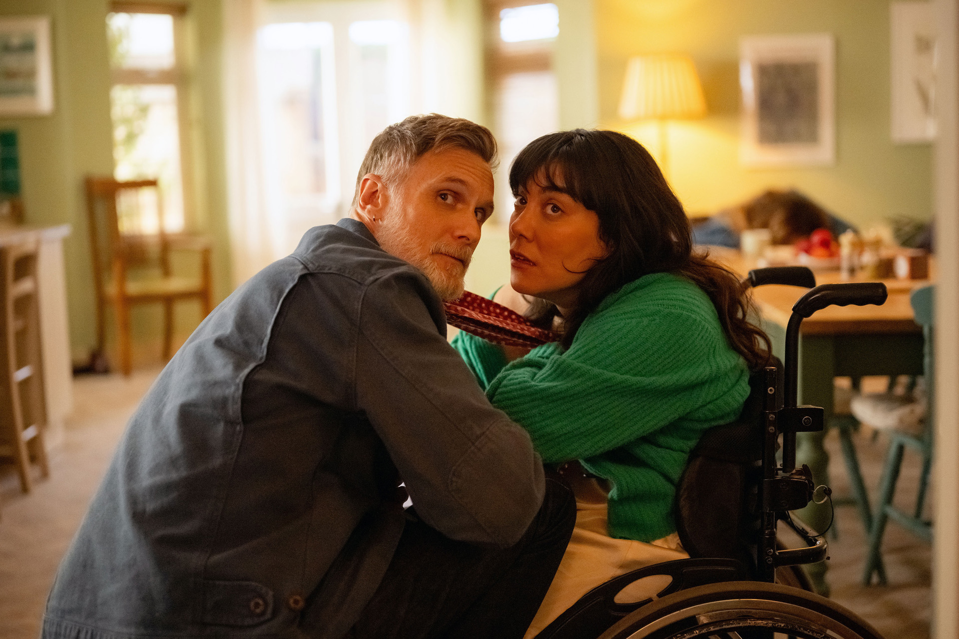 Abe (DARREN BOYD) & Freya (KYLA HARRIS) in We Might Regret This