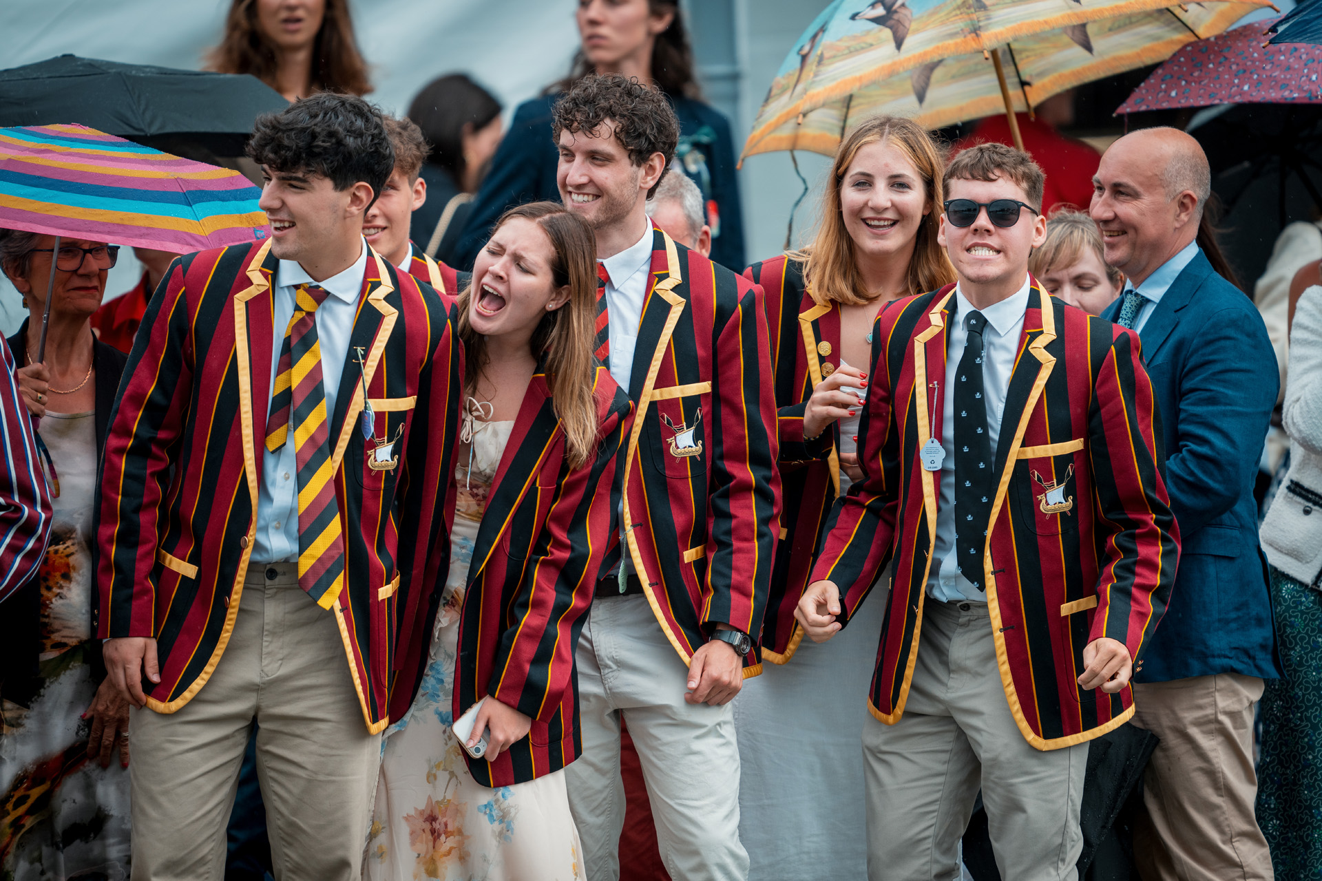 Spectators cheering at Henley Royal Regatta
