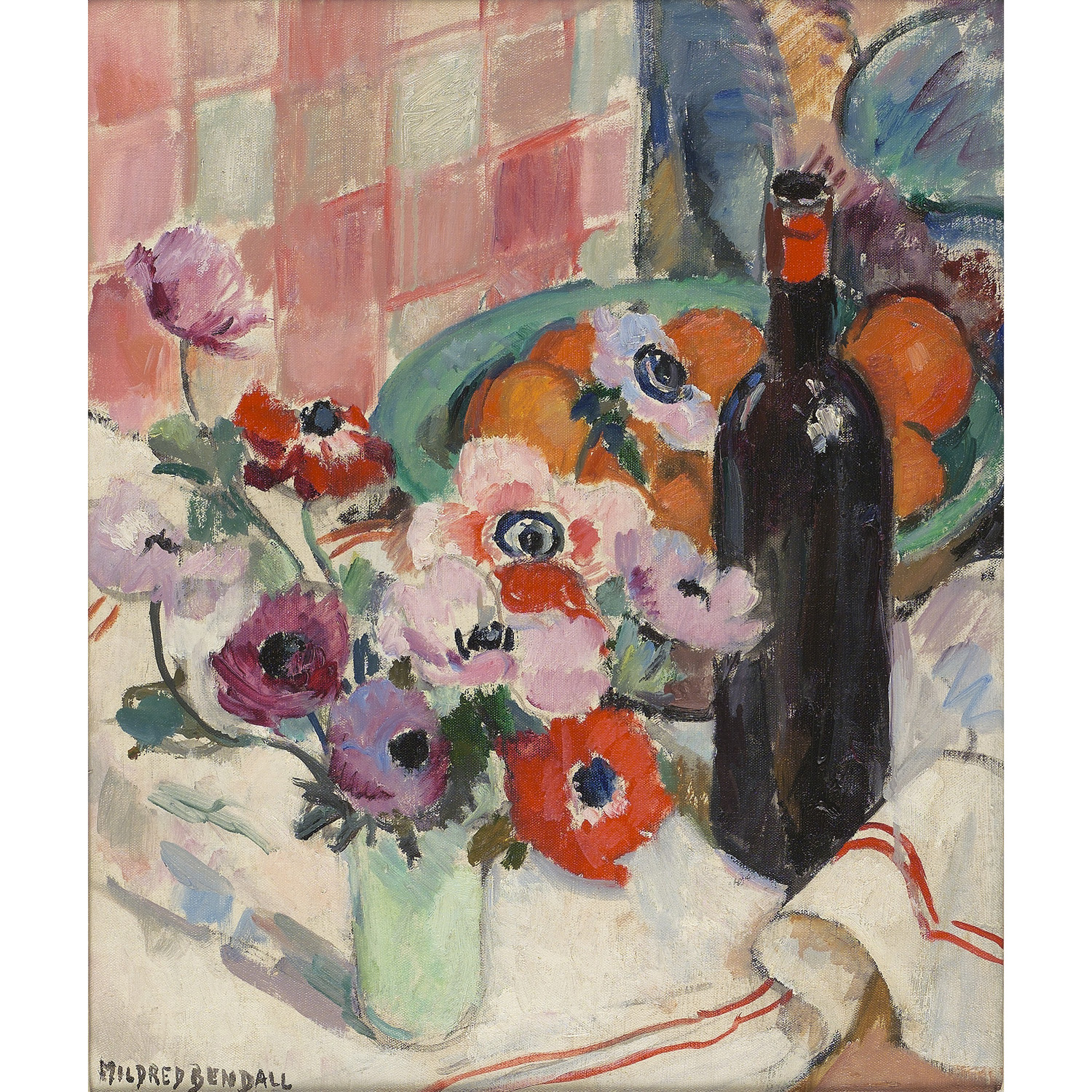A painting of flowers