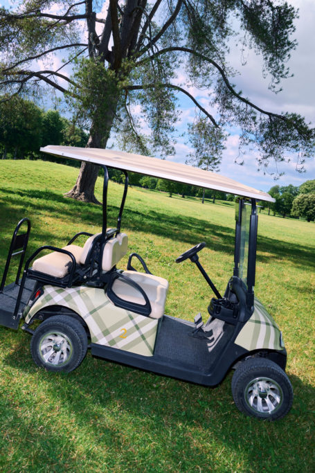 A Burberry golf buggy