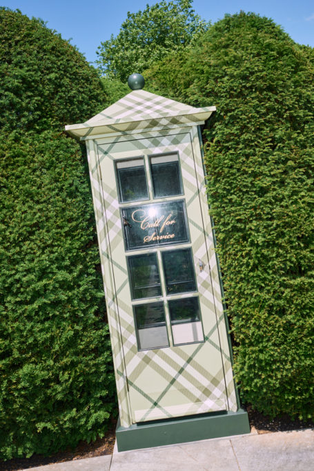 A Burberry phone box