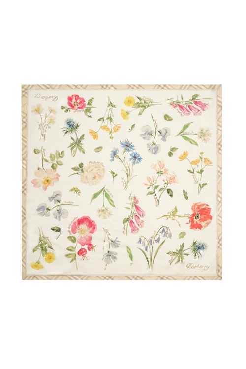 Silk floral scarf