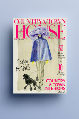 The Country & Town House Interiors Guide 2025 cover on a purple background