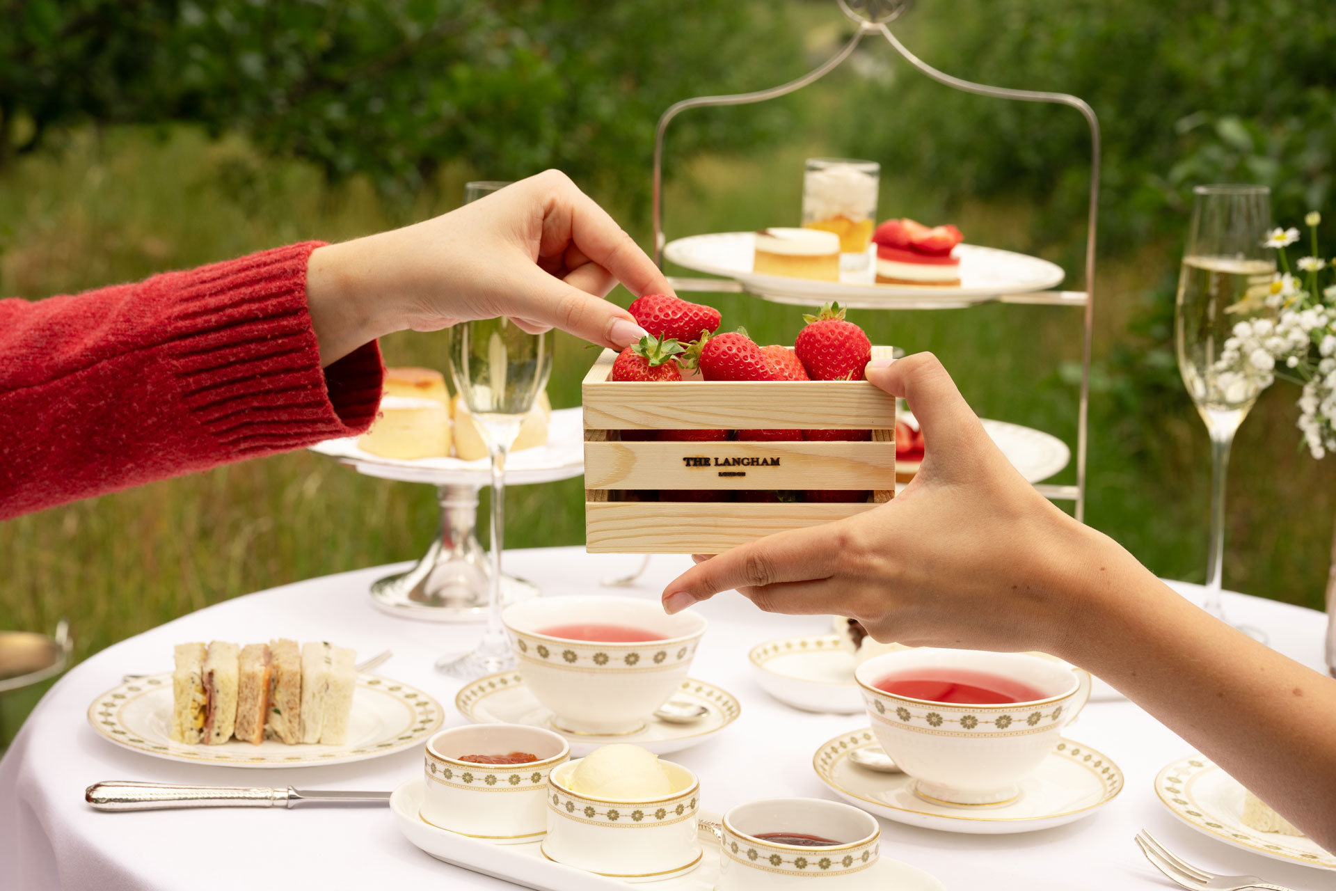 Strawberry afternoon tea at The Langham