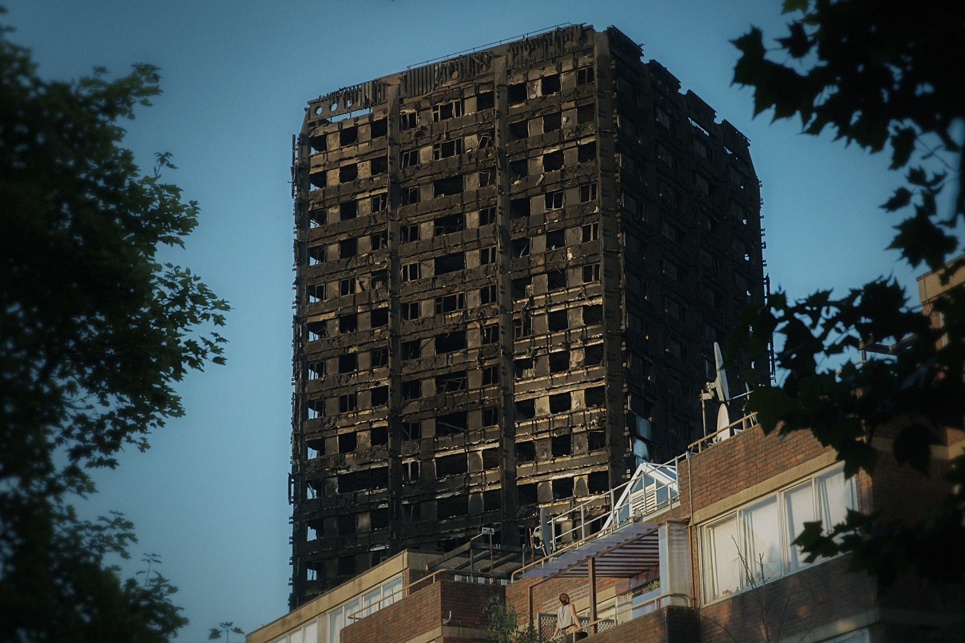 The burned out Grenfell Tower