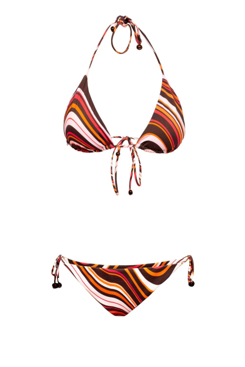 Brown pattern bikini