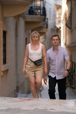 LAUREN LYLE as Karen Pirie and CHRIS JENKS as DC Jason Murray in Karen Pirie series 2