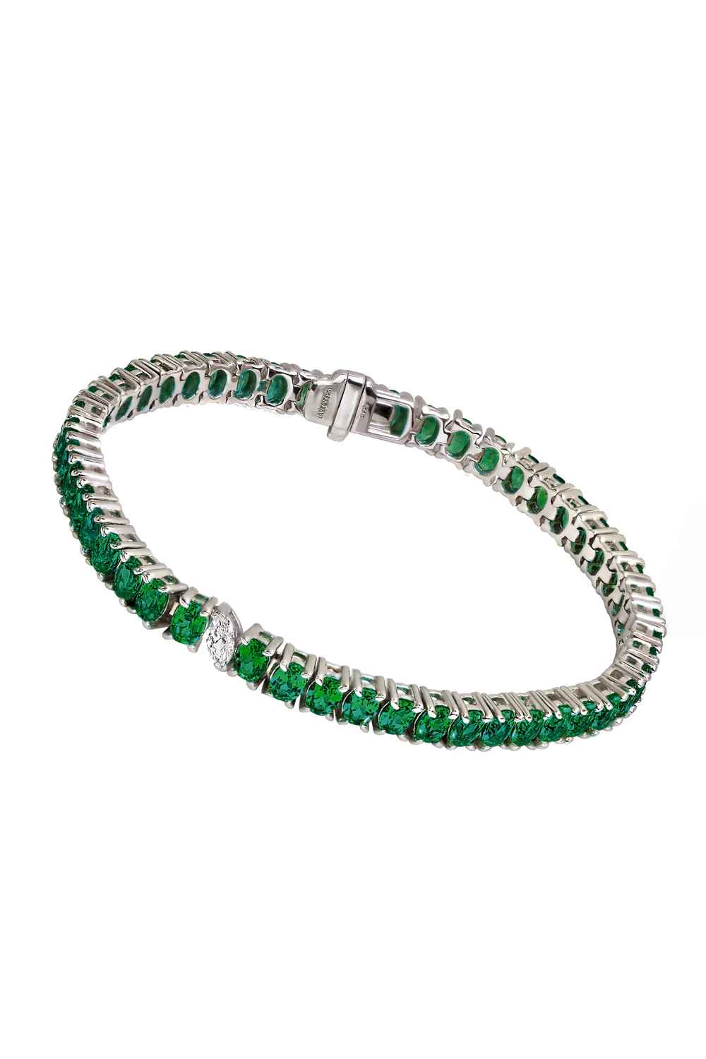 Green tennis bracelet