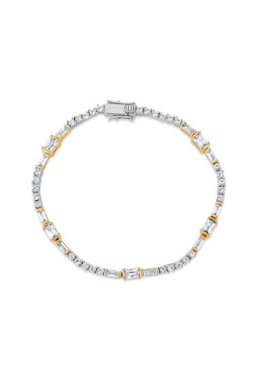 Laura Vann Verity White Topaz Tennis Bracelet