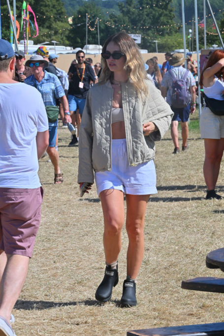 Lily James at Glastonbury 2025