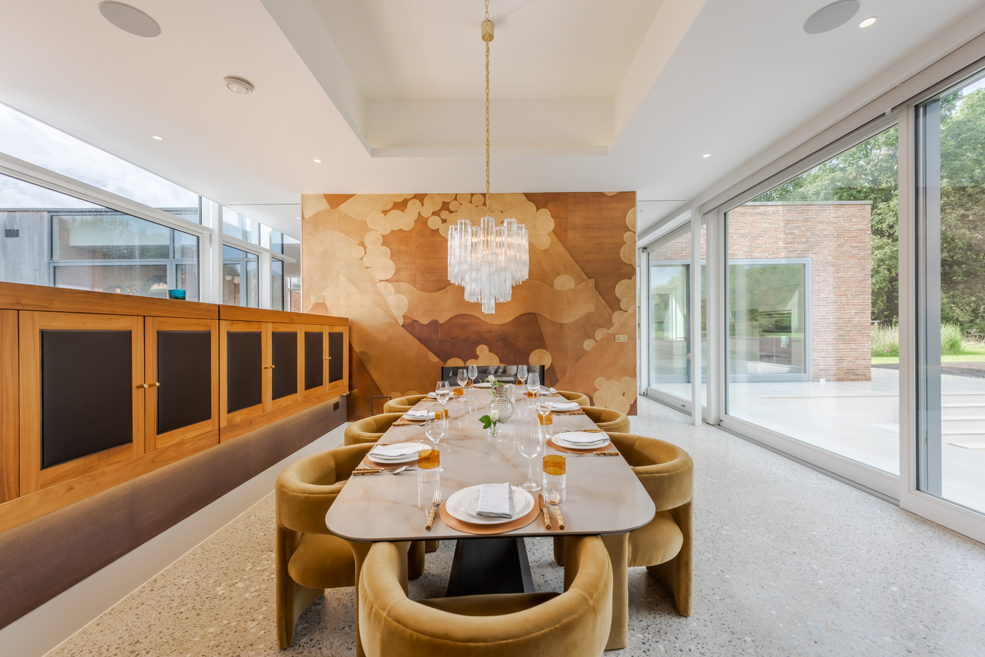 A long dining table